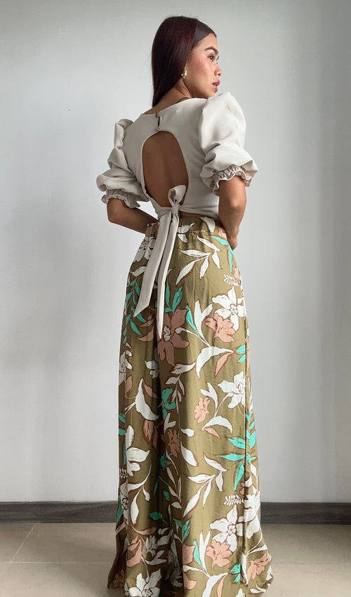 Pantalon Estampado Con Prenses