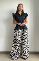Pantalon Estampado Con Prenses