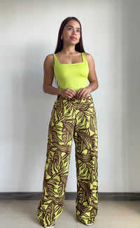 Pantalon Bota Recta Resorte En Cintura