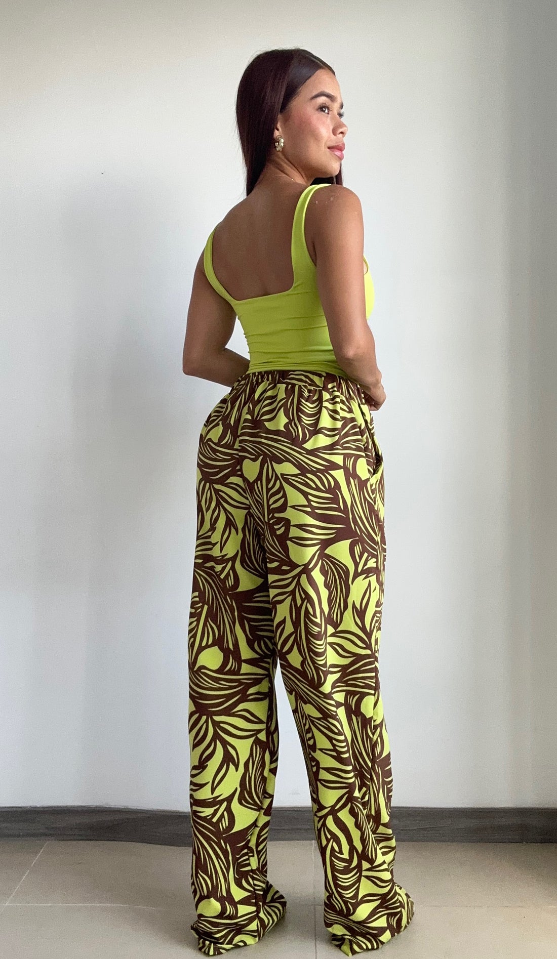 Pantalon Bota Recta Resorte En Cintura