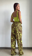 Pantalon Bota Recta Resorte En Cintura