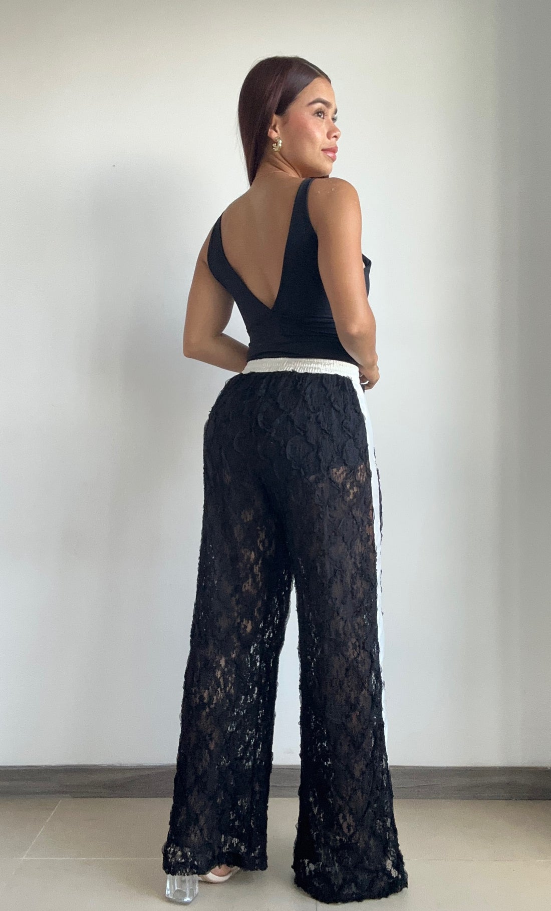 Pantalon Encaje Flores