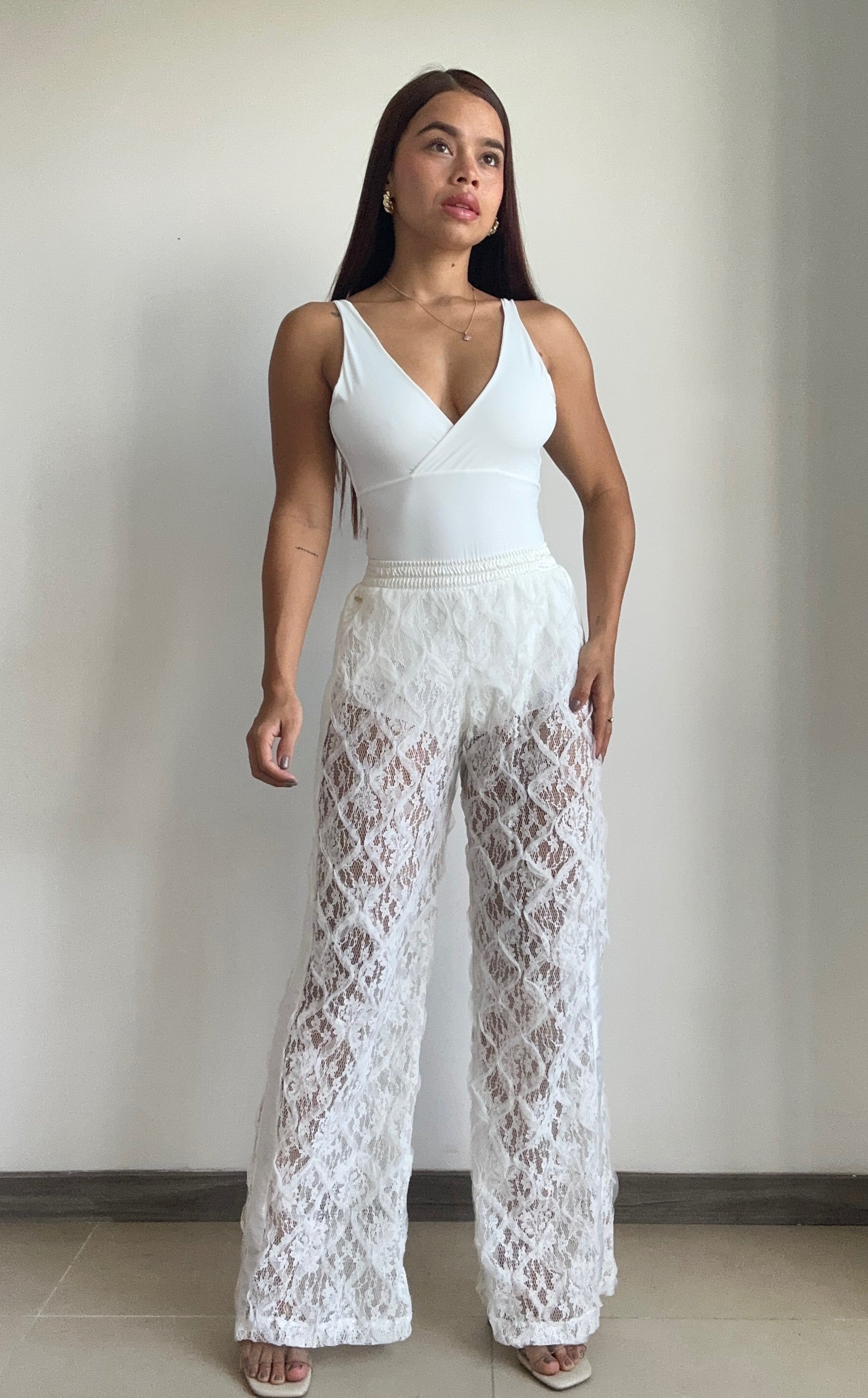 Pantalon Encaje Flores