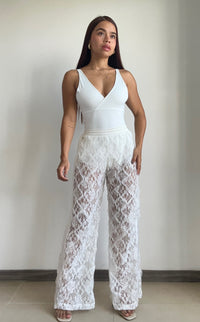 Pantalon Encaje Flores