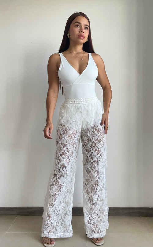 Pantalon Encaje Flores