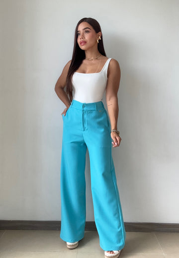 Pantalon De Tela Ancho