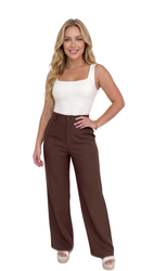 Pantalon De Tela Ancho