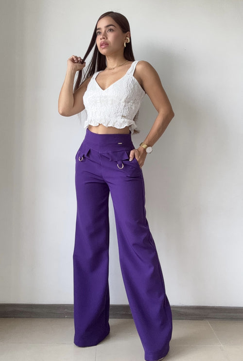 Pantalon Tapa Hebiila Con Cierre