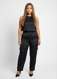 Pantalon Enresortado Con Bolsillos