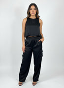 Pantalon Enresortado Con Bolsillos