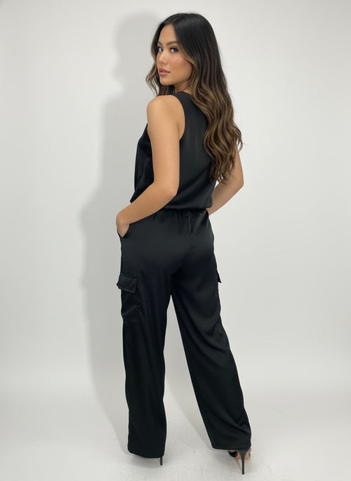 Pantalon Enresortado Con Bolsillos