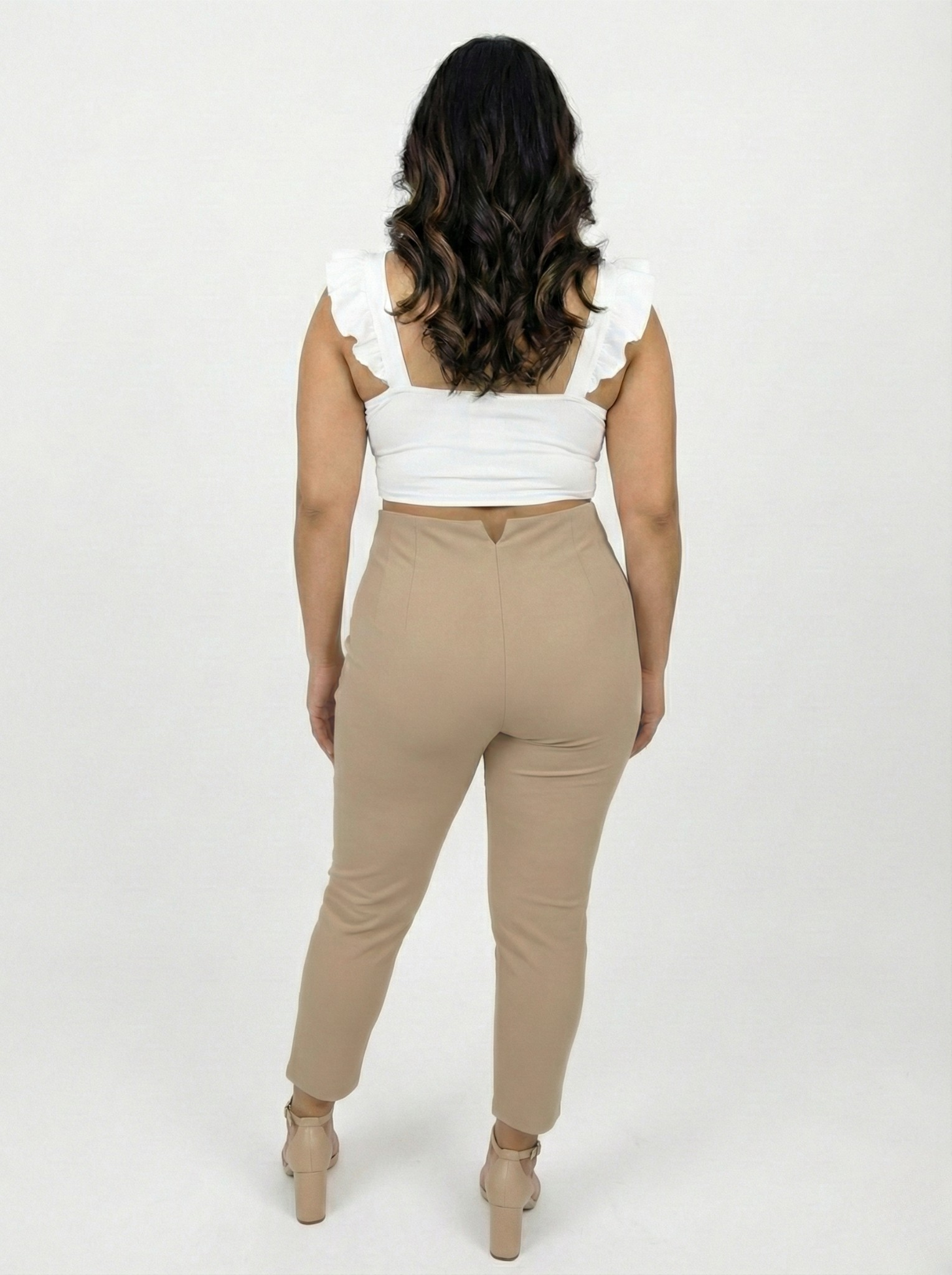 Pantalon Tiro Alto Con Pinzas Plus