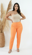 Pantalon Tiro Alto Con Pinzas Plus