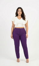 Pantalon Tiro Alto Con Pinzas Plus