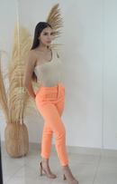 Pantalon Tiro Alto Con Pinzas