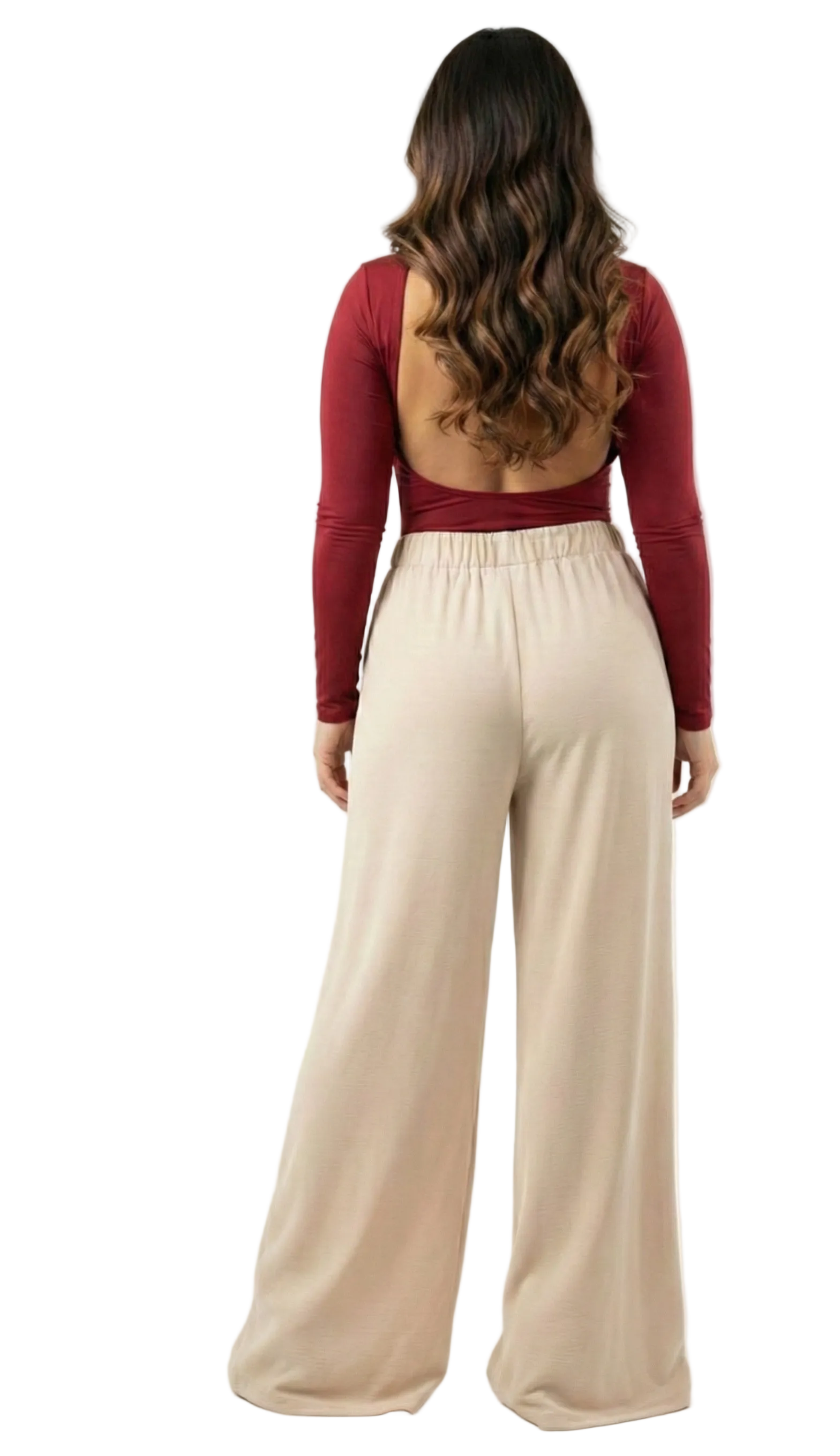 Pantalon Palazo Resorte En Posterior Plu