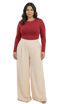 Pantalon Palazo Resorte En Posterior Plu