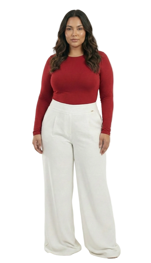 Pantalon Palazo Resorte En Posterior Plu