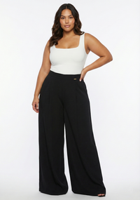 Pantalon Prense Bota Ancha Con Bolsillo