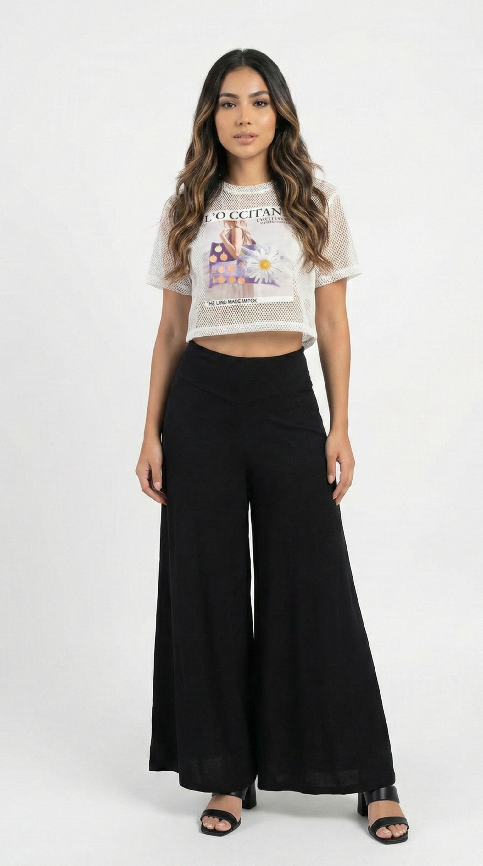 Pantalon Prense Bota Ancha Con Bolsillo