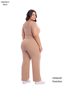 Pantalon En Rib Resorte Cintura Bolsillo