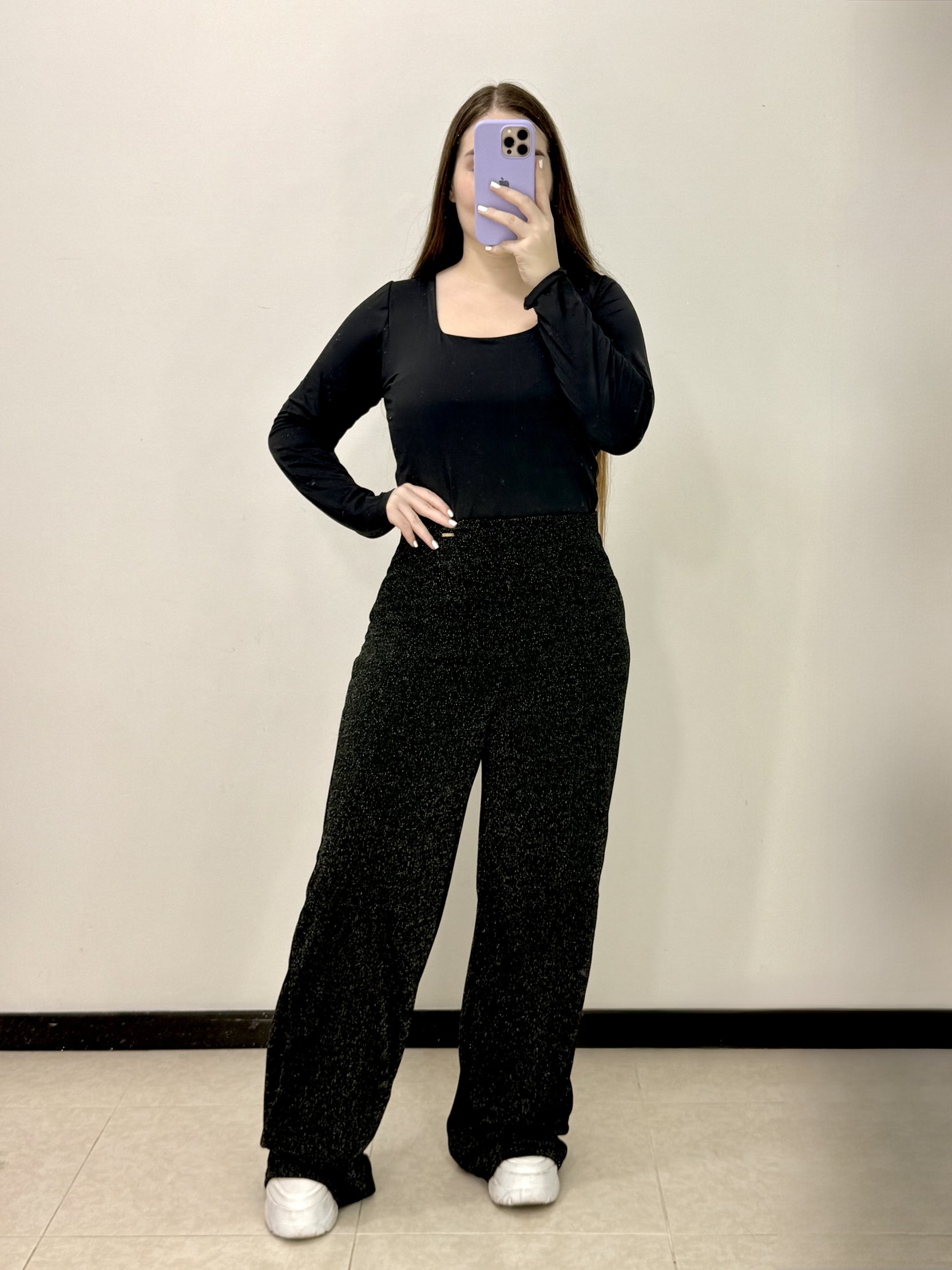 Pantalon Tiro Alto Vena Delantera