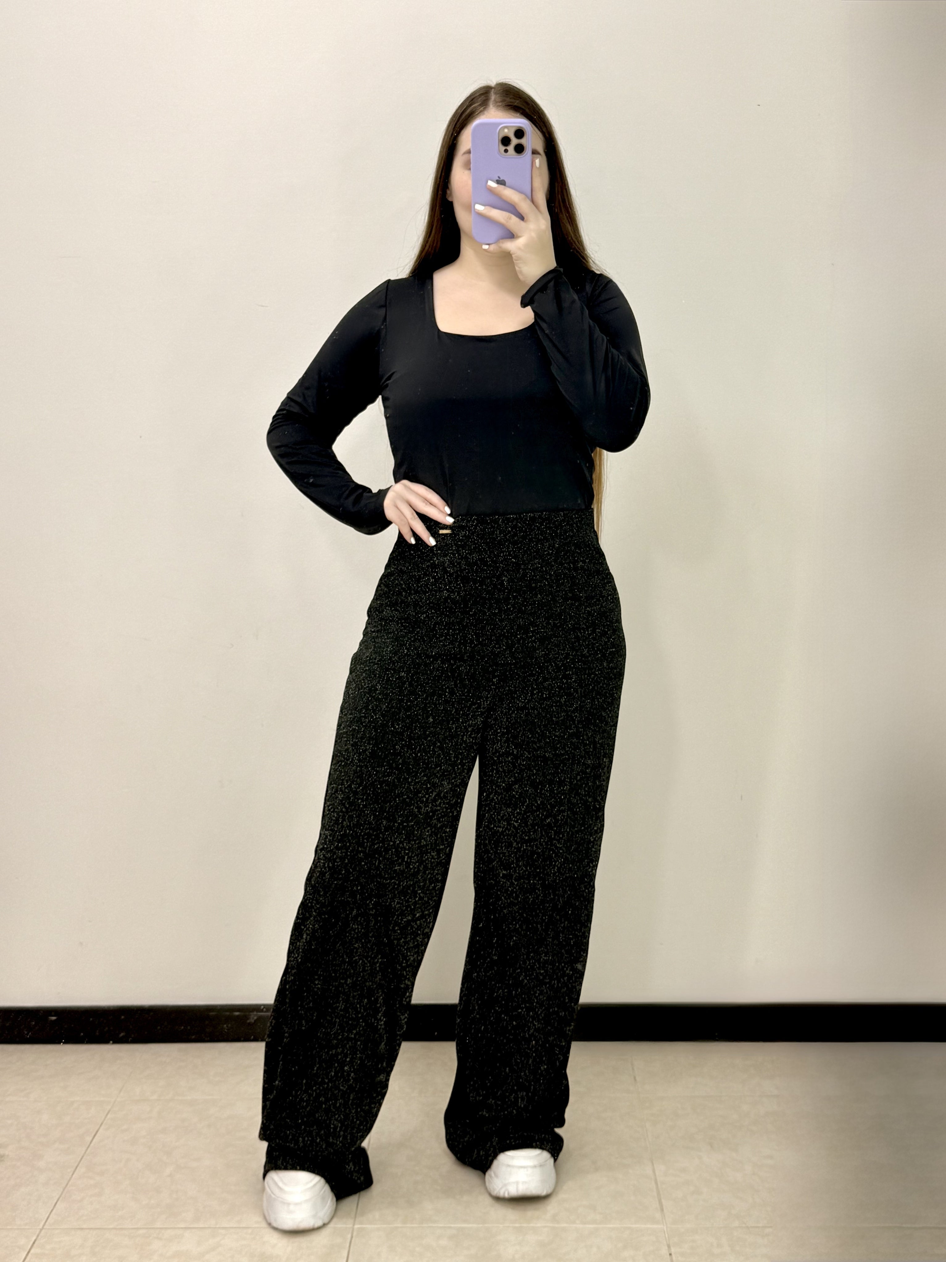 Pantalon Tiro Alto Vena Delantera