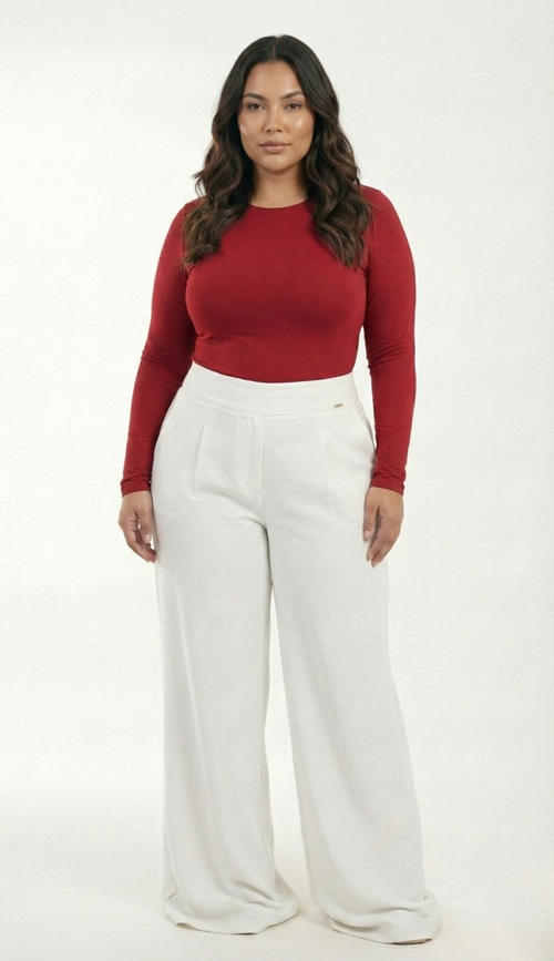 Pantalon Palazo Resorte En Posterior Plu