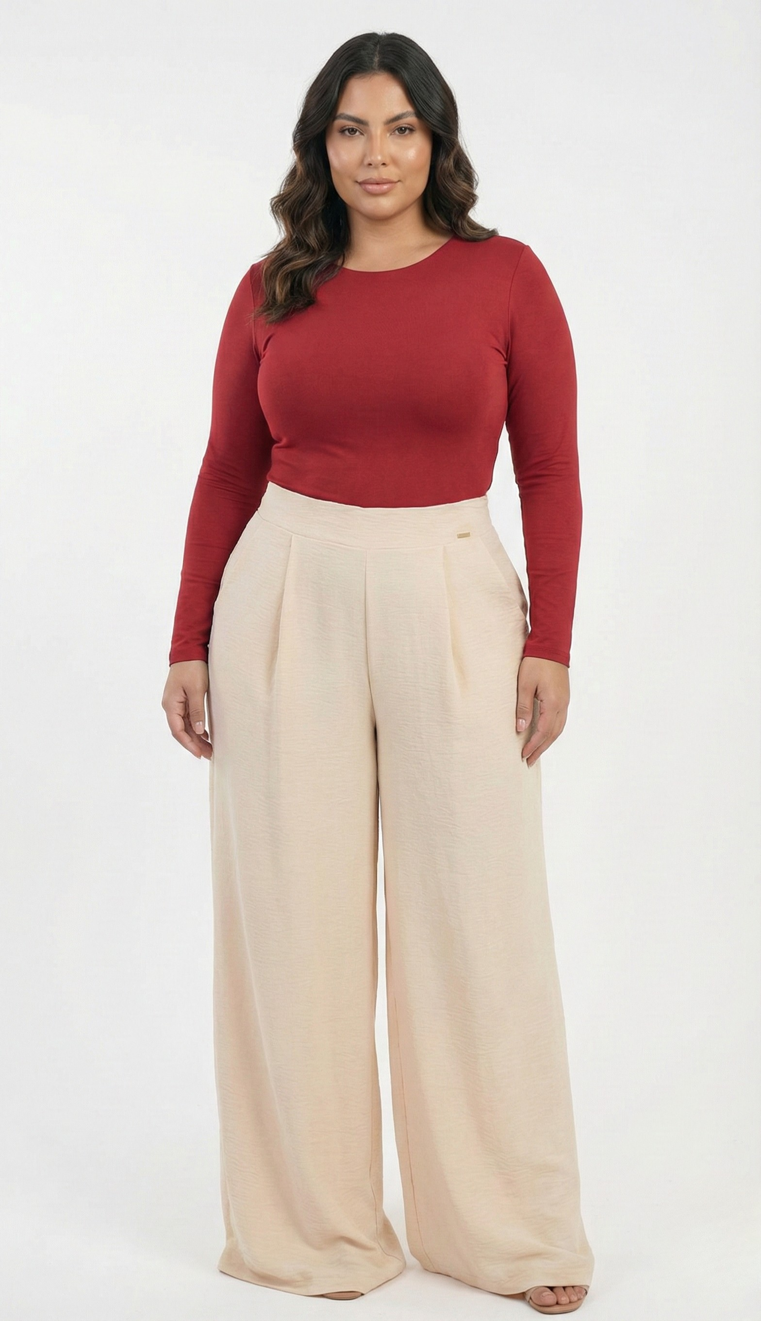 Pantalon Palazo Resorte En Posterior Plu