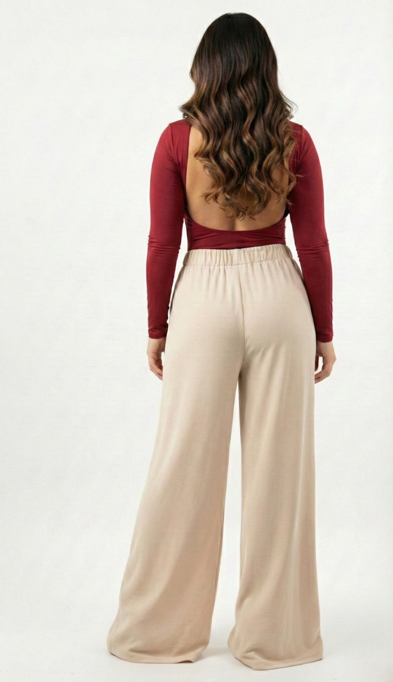 Pantalon Palazo Resorte En Posterior Plu