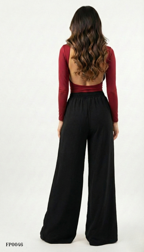 Pantalon Palazo Resorte En Posterior