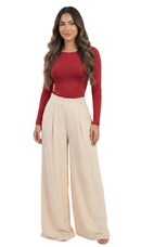 Pantalon Palazo Resorte En Posterior