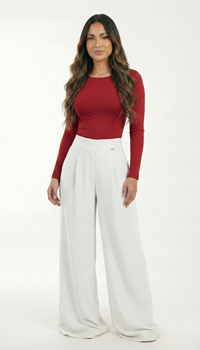 Pantalon Palazo Resorte En Posterior