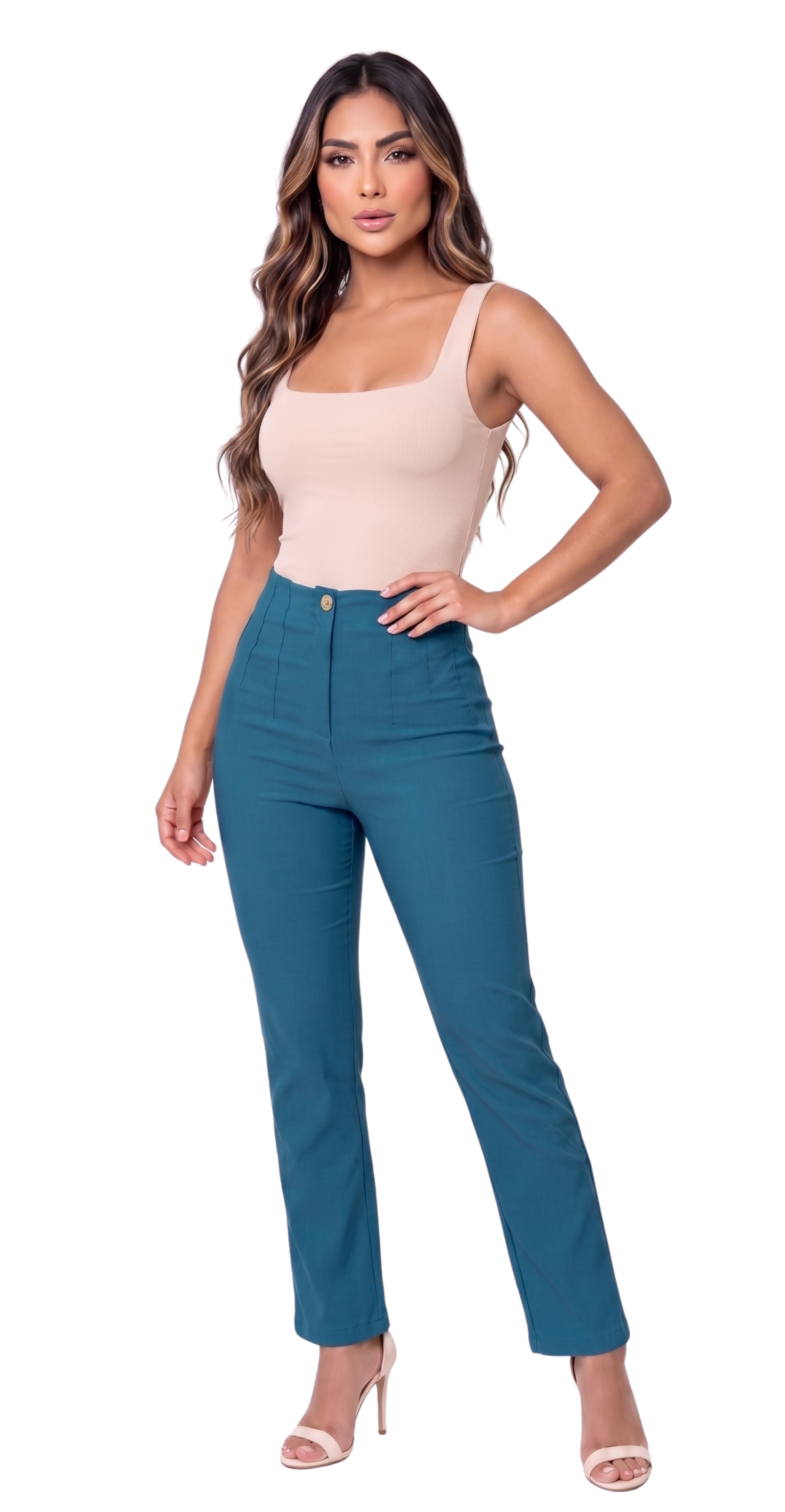 Pantalon Bota Recta Unicolor