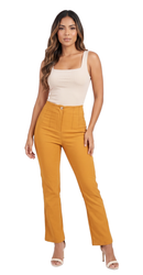 Pantalon Bota Recta Unicolor