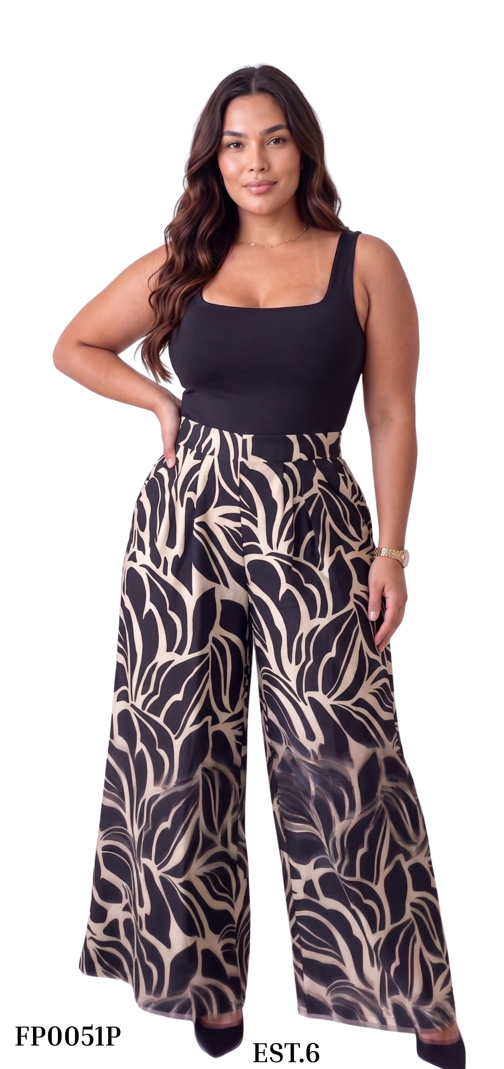 Pantalon Estampado Con Prenses