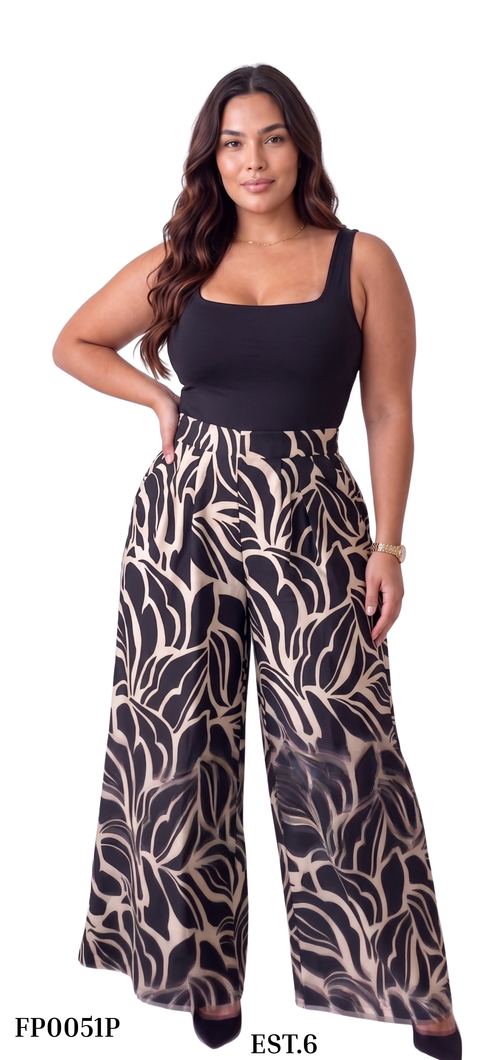 Pantalon Estampado Con Prenses