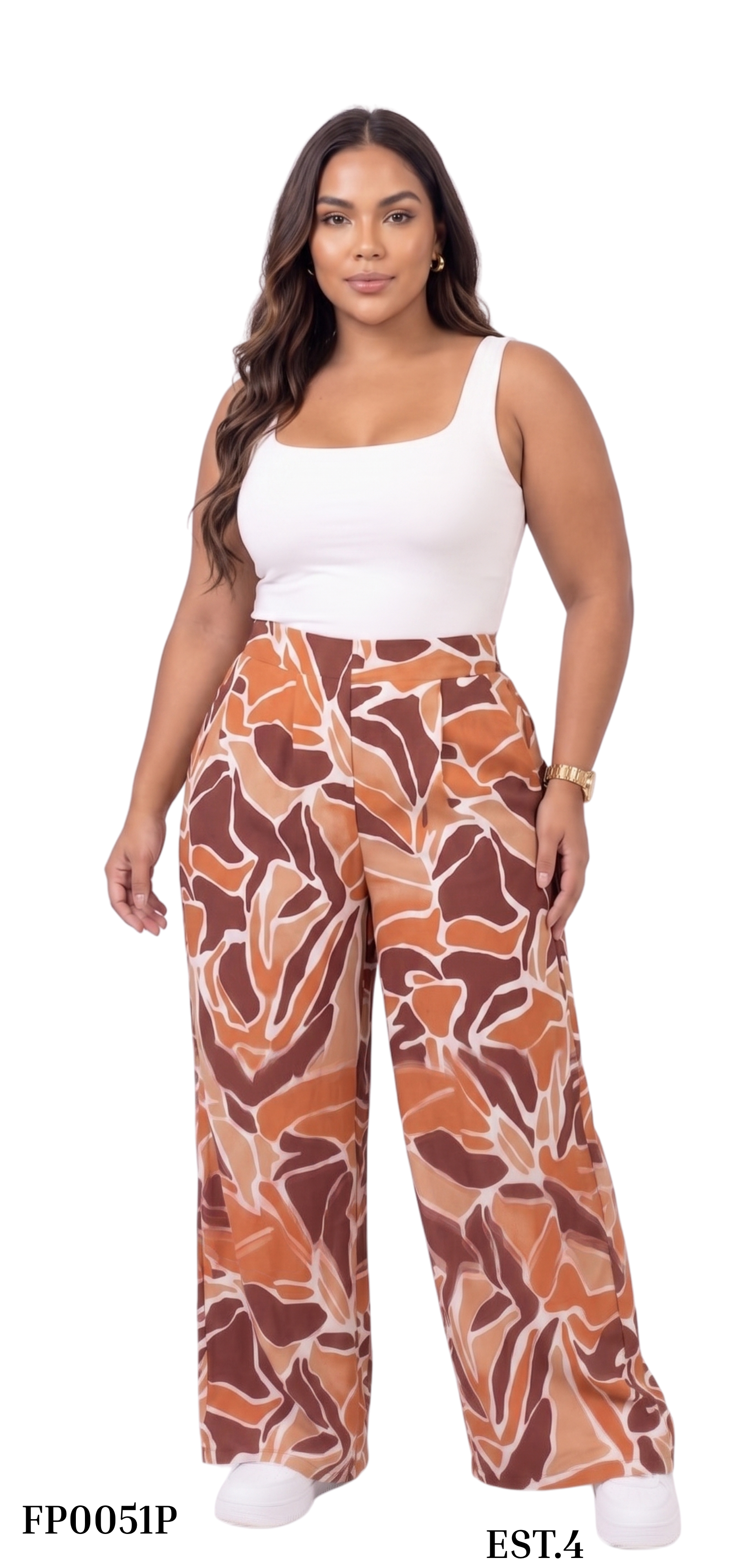Pantalon Estampado Con Prenses