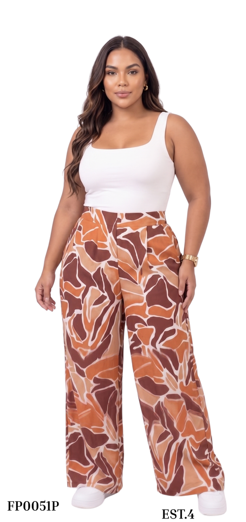 Pantalon Estampado Con Prenses