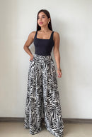 Pantalon Estampado Con Prenses