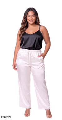 Pantalon Pretina Resorte Tiras Recto