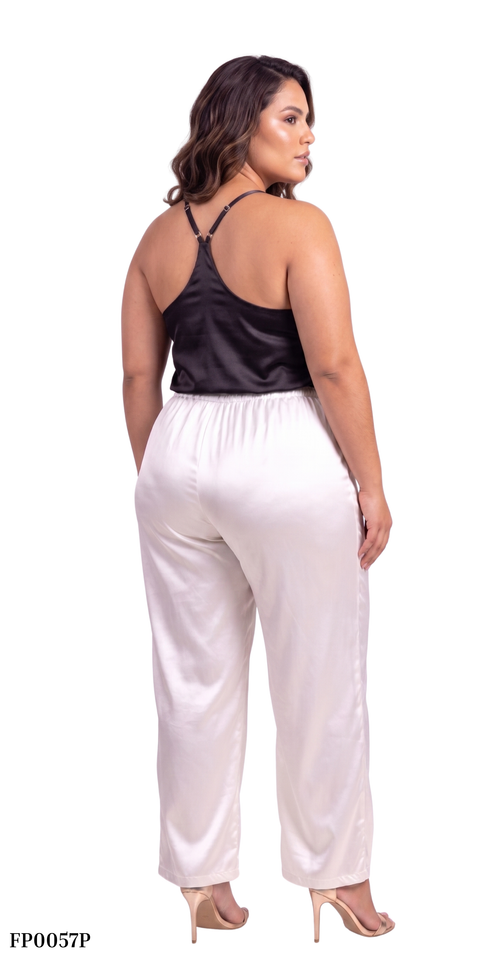 Pantalon Pretina Resorte Tiras Recto