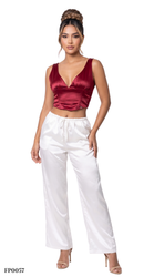 Pantalon Pretina Resorte Tiras Recto