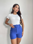 Short Correa Hebilla Redonda