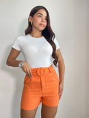 Short Correa Hebilla Redonda