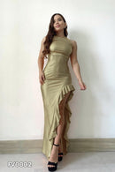 Vestido Cuello Redondo Tiras Bolero