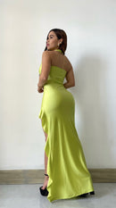 Vestido Cuello Redondo Tiras Bolero