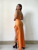 Vestido Cuello Redondo Tiras Bolero