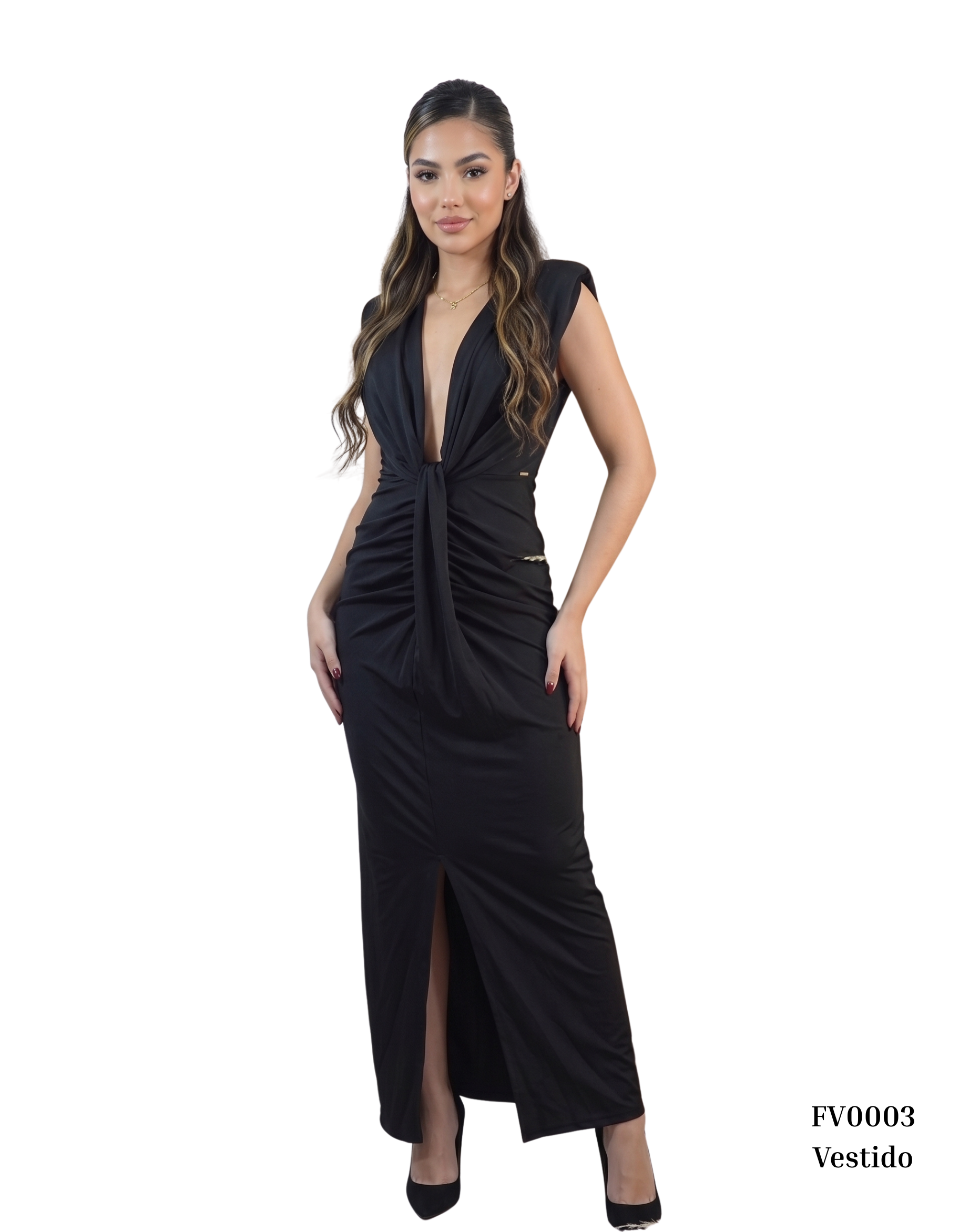 Vestido Manga Sisa Nudo Centro