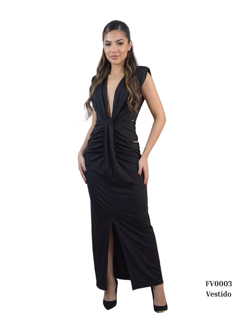 Vestido Manga Sisa Nudo Centro